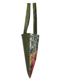 Digitally Printed Shopping Bag Tote Set Of 3 Small Medium Large Faux Silk Dupion,Lady And Camel