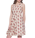 Women's Apparel Cotton Printed Dress,Machine Washable,W-CPD46-1601,Size-46 Inch