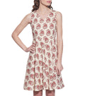 Women's Apparel Cotton Printed Dress,Machine Washable,W-CPD46-1601,Size-46 Inch