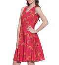 Women's Apparel Cotton Printed Dress,Machine Washable,W-CPD42-1605, Size-42 Inch