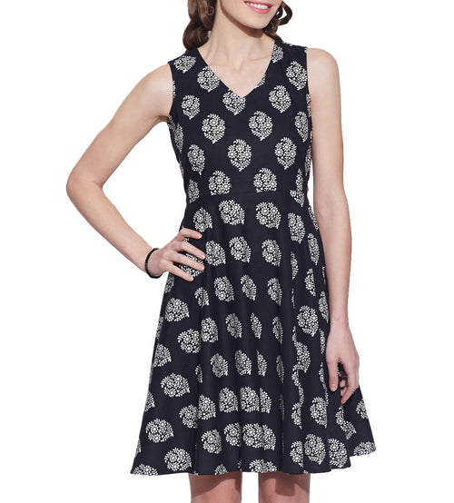 Womens Clothing Cotton Printed Dress,Machine washable,W-CPD42-1609, Size-42 Inch