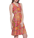 Womens Clothing Cotton Printed Dress,Machine washable,W-CPD46-1615, Size-46 Inch