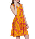 Womens Clothing Cotton Printed Dress,Machine washable,W-CPD44-1617, Size-44 Inch