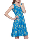 Women's Apparel Cotton Printed Dress,Machine Washable,W-CPD44-1618, Size-44 Inch