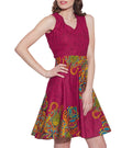 Women's Apparel Cotton Printed Dress,Machine Washable,W-CPD46-1626, Size-46 Inch