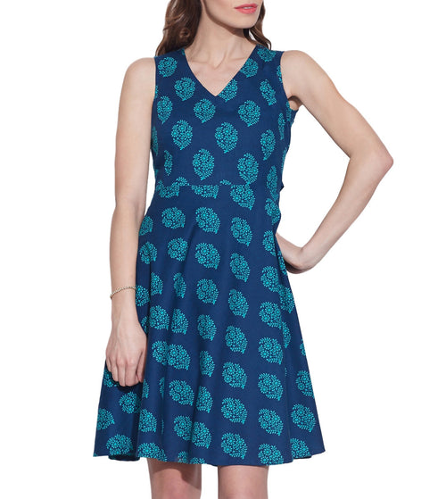 Women Apparels Cotton Printed Dress,Machine Washable,W-CPD44-1629, Size-44 Inch