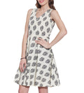 Women's Apparel Cotton Printed Dress,Machine Washable,W-CPD46-1631, Size-46 Inch