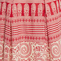 Womens Cotton Printed Skirt Ethnic And Tribal Motifs ,4XL,Red