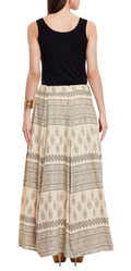 Womens Cotton Printed Skirt Ethnic And Tribal Motifs ,Small,Black