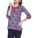 Cotton Printed Kurti Women Apparels Tops ,W-CPK32-1801,Size-32 Inch,RUST