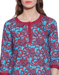 Cotton Printed Kurti Clothes For Women Tops,W-CPK34-1801,Size-34 Inch,RUST