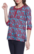 Cotton Printed Kurti Clothes For Women Tops,W-CPK34-1801,Size-34 Inch,RUST