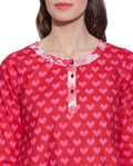 Cotton Printed Kurti Clothes For Women Tops,W-CPK34-1802,Size-34 Inch,PINK
