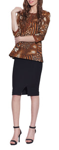 Cotton Printed Kurti Clothes For Women Tops,W-CPK34-1804,Size-34 Inch,BROWN