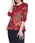 Cotton Printed Kurti Indian Casual Dresses For Women ,W-CPK46-1809,Size-46 Inch,MAROON