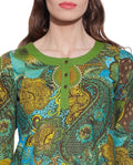 Cotton Printed Kurti Women Apparels Tops ,W-CPK32-1810,Size-32 Inch,GREEN