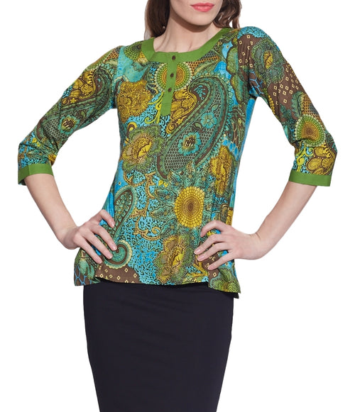 Cotton Printed Kurti Womens Accessories Tops ,W-CPK38-1810,Size-38 Inch,GREEN