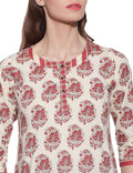 Cotton Printed Kurti Dresses For Women Tops,W-CPK42-1814,Size-42 Inch,RED