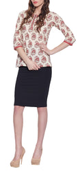 Cotton Printed Kurti Dresses For Women Tops,W-CPK42-1814,Size-42 Inch,RED