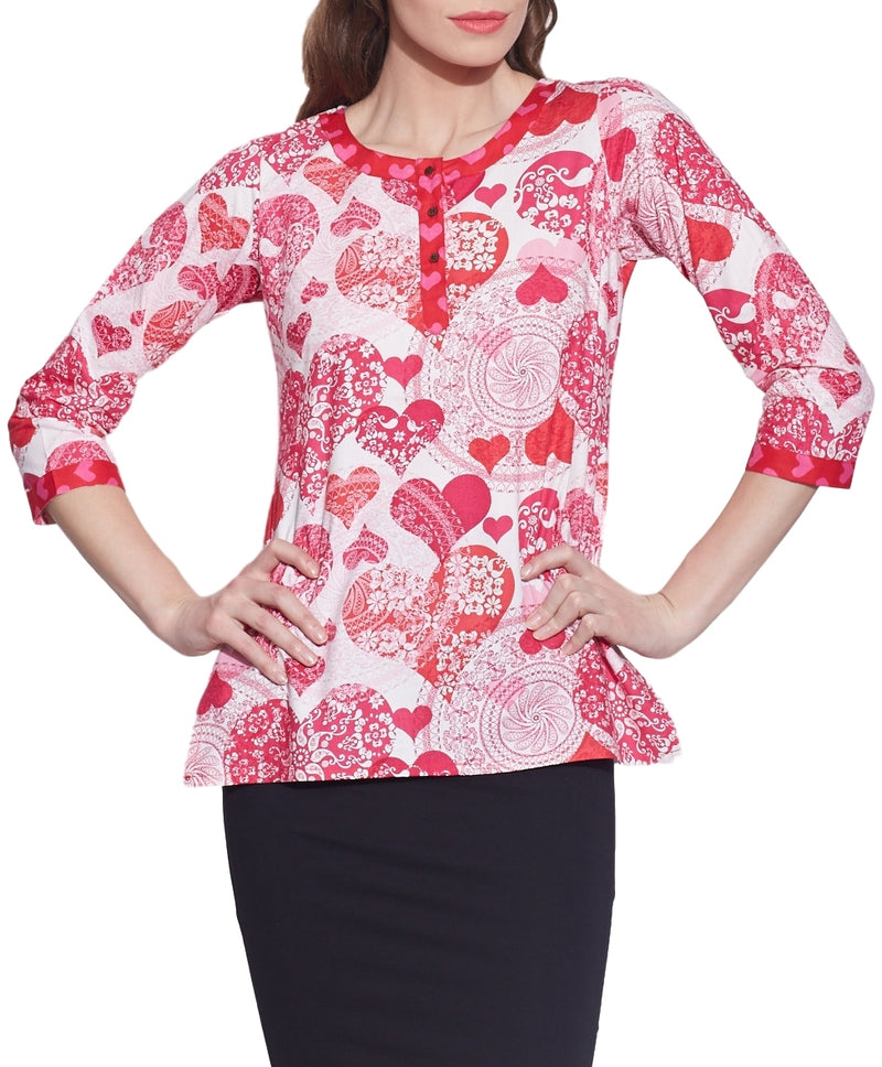 Cotton Printed Kurti Womens Clothing Tops,W-CPK40-1815,Size-40 Inch,PINK