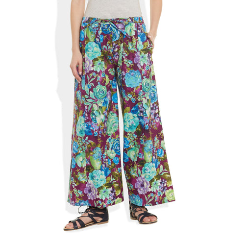 Cotton Printed Palazzo Pants For Women Indian,Large,W-CPLZL-2704