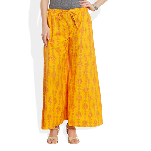 Cotton Printed Palazzo Pants For Women Indian,Large,W-CPLZL-2712