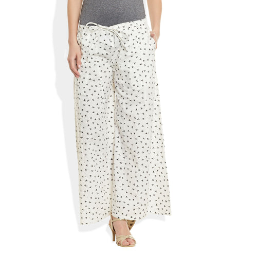 Cotton Printed Palazzo Pants For Women Indian,Large,W-CPLZL-2714