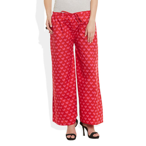 Cotton Printed Palazzo Pants For Women Indian,Large,W-CPLZL-2725