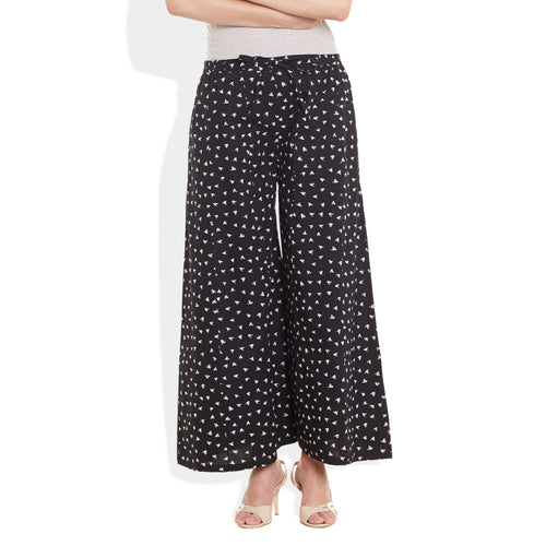 Cotton Printed Palazzo Pants For Women Indian,Large,W-CPLZL-2728