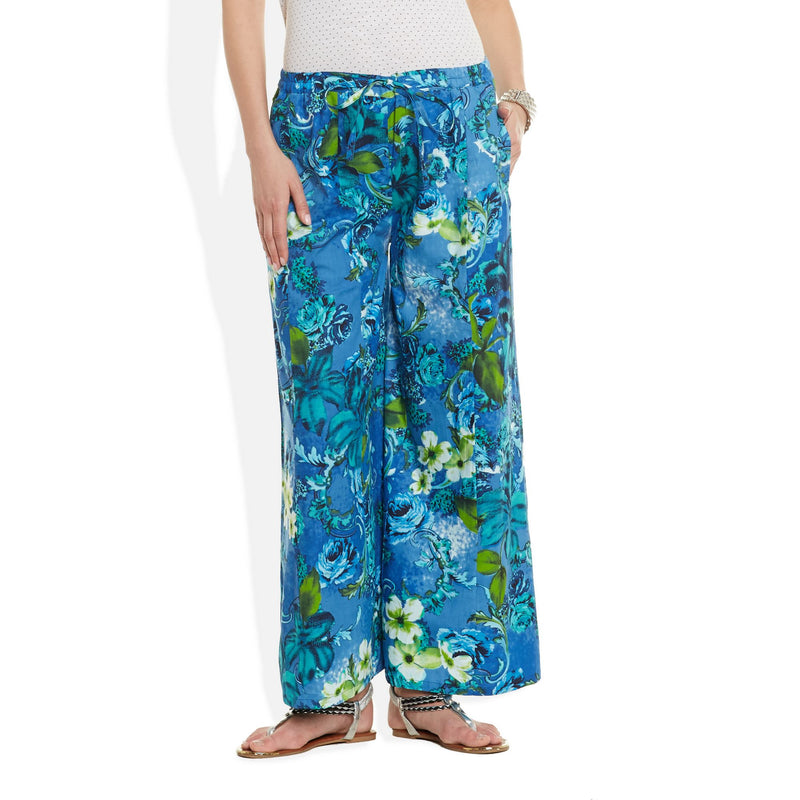 Cotton Printed Palazzo Pants For Women Indian,Medium,W-CPLZM-2737