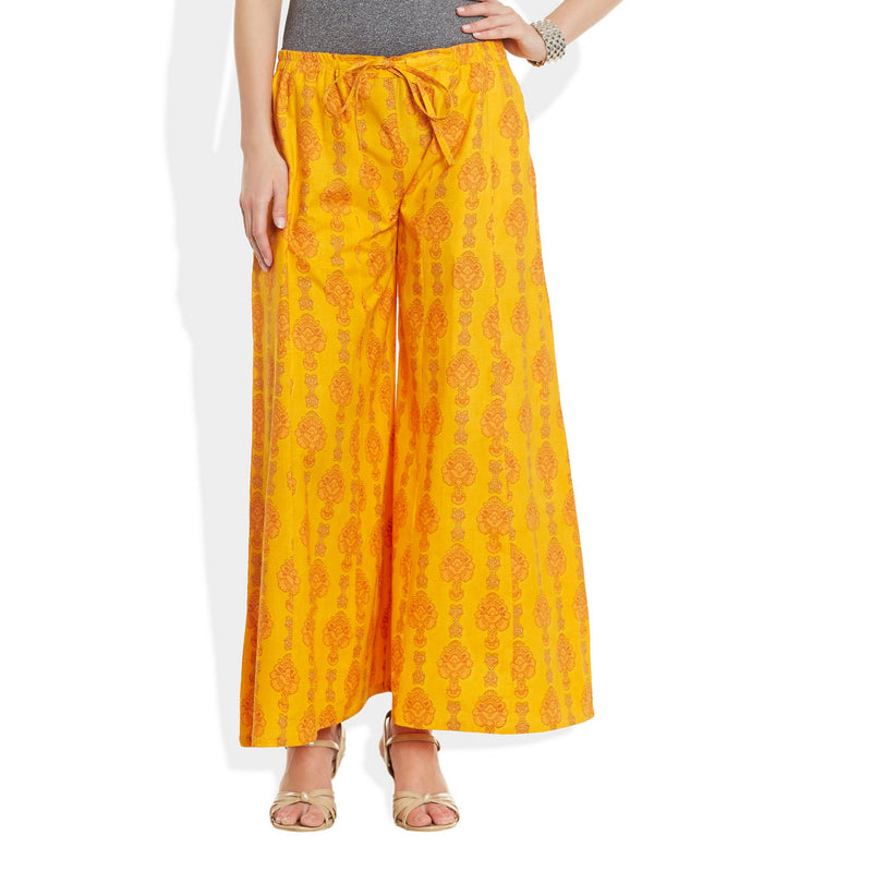 Cotton Printed Palazzo Pants For Women Indian,Small,W-CPLZS-2712