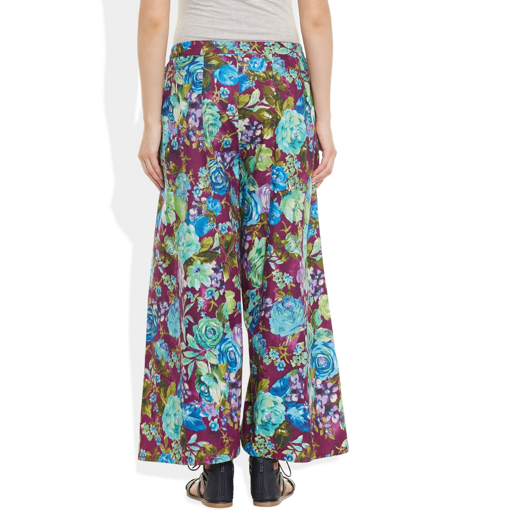 Buy Present Indian Women Dhoti Pants Pleated Harem Patiala Style for Women  India Clothing Free Size 28 Till 34 Printed Dhoti Black Color at Amazonin