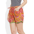 Womens Cotton Printed Beach Shorts Summer Pants Indian Large Size,W-CSRTL-2829