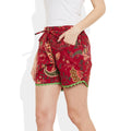 Womens Cotton Printed Beach Shorts Summer Pants Indian Medium Size,W-CSRTM-2812