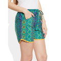 Womens Cotton Printed Beach Shorts Summer Pants Indian Medium Size,W-CSRTM-2822