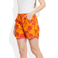 Womens Cotton Printed Beach Shorts Summer Pants Indian Medium Size,W-CSRTM-2823