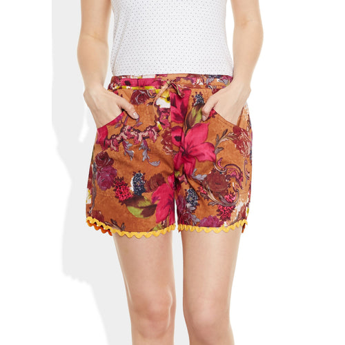 Womens Cotton Printed Beach Shorts Summer Pants Indian Medium Size,W-CSRTM-2828