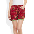 Womens Cotton Printed Beach Shorts Summer Pants Indian X- Large Size,W-CSRTXL-2812