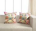 Digitally Printed 100% Cotton Canvas Set Of Two Cushion Covers 18X18 Inch World Theme,Thailand 