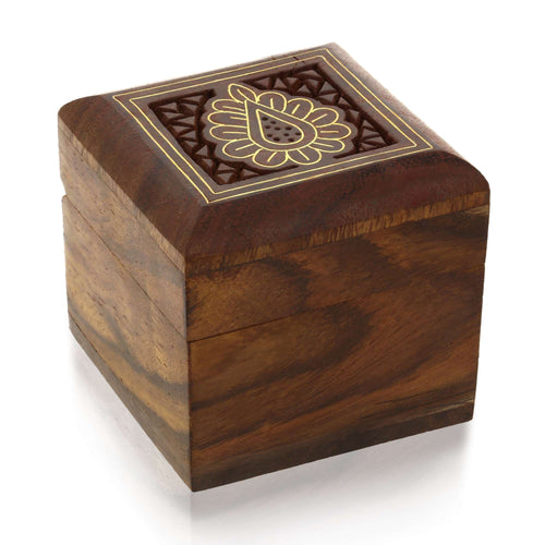 Wooden Box for Jewelry - Wood Trinket Box - Perfect for Rings, Earrings, Toe Rings & Cuff Links