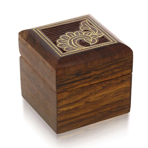 Wooden Box for Jewelry Indian - Wood Trinket Box - Perfect for Rings, Earrings, Toe Rings & Cuff Links