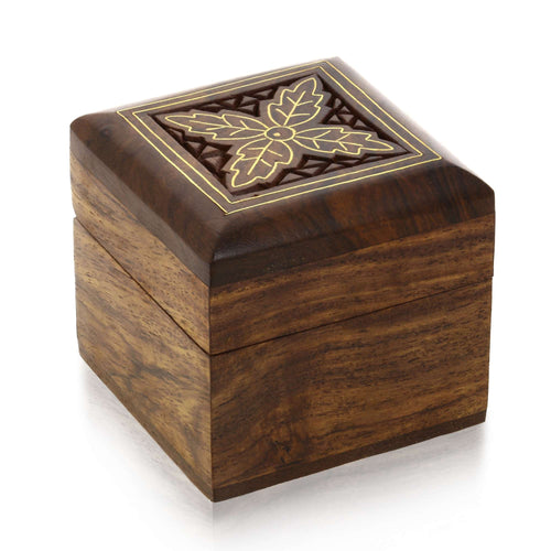 Wooden Box for Jewelry Handmade - Wood Trinket Box - Perfect for Rings, Earrings, Toe Rings & Cuff Links