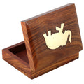 Indian Elephant Jewelry Holder - 4.5 x 3.25 x 1.25 Inch Small Wood Box - Jewelry Boxes for Necklaces