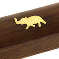 Indian Elephant Jewelry Holder - 8 x 2 x 1.25 Inch Small Wood Box - Jewelry Boxes for Necklaces Women