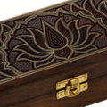 Indian Jewelry Holder - 6 x 3.5 x 2.3 Inch Small Wood Box - Jewelry Boxes for Necklaces -Unusual Gifts