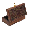 Indian Jewelry Holder - 6 x 3.5 x 2.3 Inch Small Wood Box - Jewelry Boxes for Necklaces -Unusual Gifts