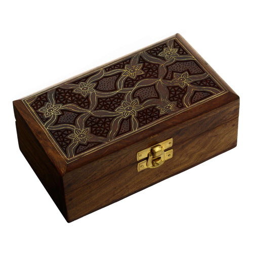 Armoire Jewelry Box Wood Carving Indian Handmade Gifts Unique