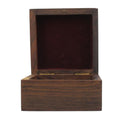 Wooden Jewelry Box for Women Floral Art Decor Inlay 4x4x2.25 Inches