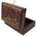 Indian Jewelry Holder - 6 x 4 x 2 Inch Small Wood Box - Jewelry Boxes for Bracelet - Present for Her