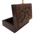 Indian Jewelry Holder - 6 x 4 x 2 Inch Small Wood Box - Jewelry Boxes for Bracelet - Present for Her